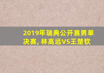 2019年瑞典公开赛男单决赛, 林高远VS王楚钦